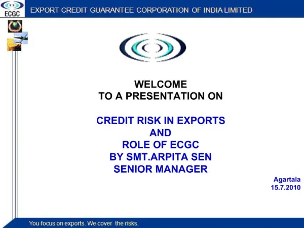 Export Credit Risks and ECGC