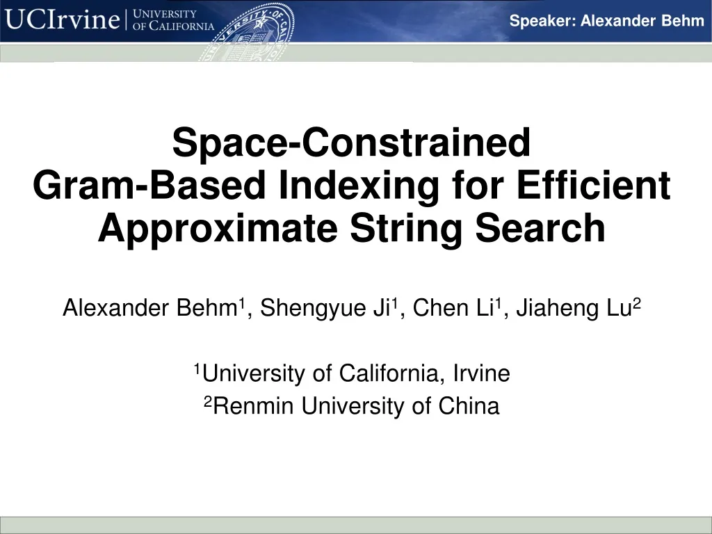 space constrained gram based indexing for efficient approximate string search