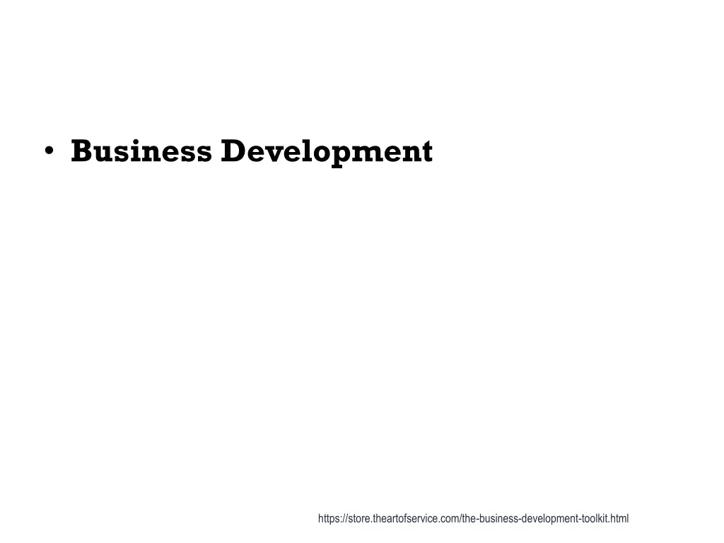 business development