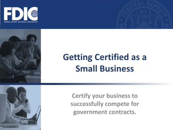 Getting Certified as a Small Business