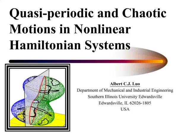 Quasi-periodic and Chaotic Motions in Nonlinear Hamiltonian Systems