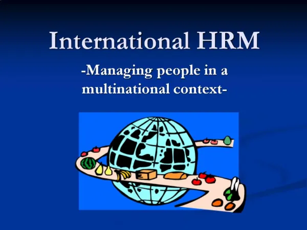 International HRM