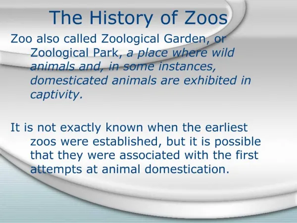 The History of Zoos