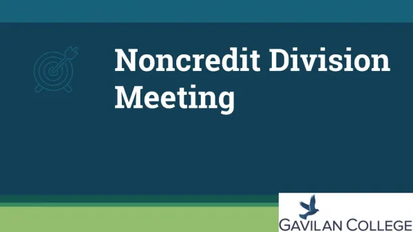 Noncredit Division Meeting