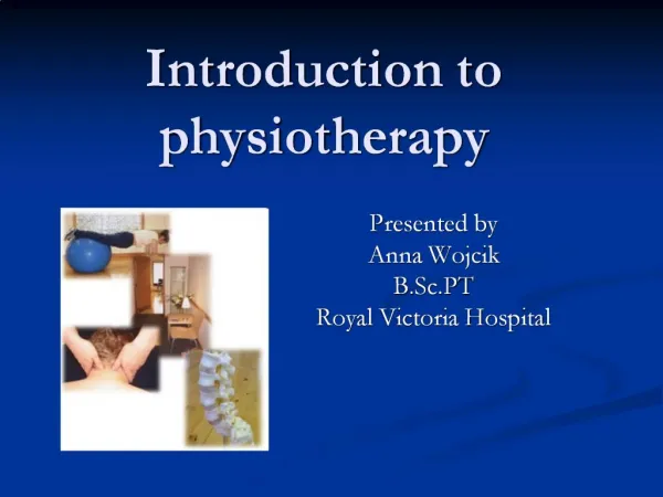 Introduction to physiotherapy