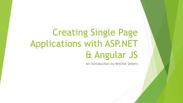 Creating Single Page Applications with ASP.NET &amp; Angular JS