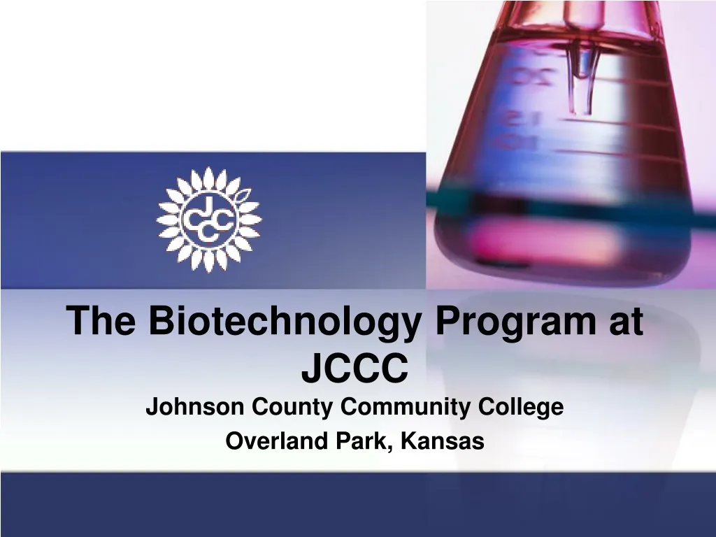 the biotechnology program at jccc