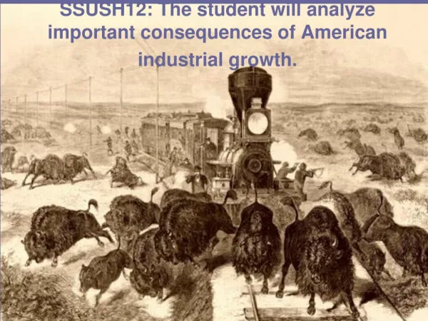 SSUSH12: The student will analyze important consequences of American industrial growth.