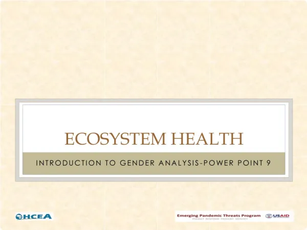 Ecosystem health