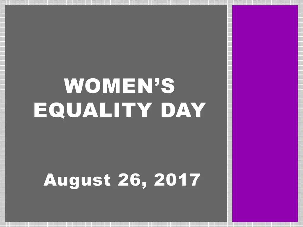 women s equality day