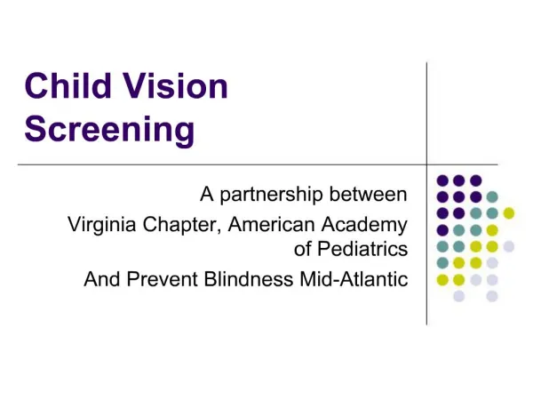 Child Vision Screening
