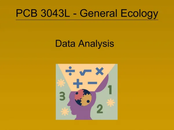 PCB 3043L - General Ecology