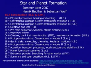 Star and Planet Formation - slide 1