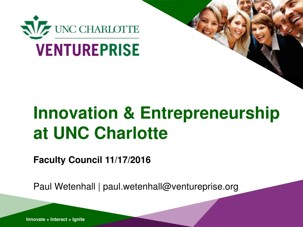 innovation entrepreneurship at unc charlotte