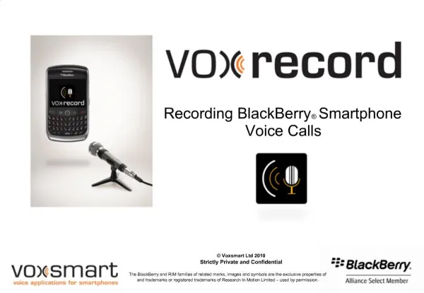 Recording BlackBerry Smartphone Voice Calls