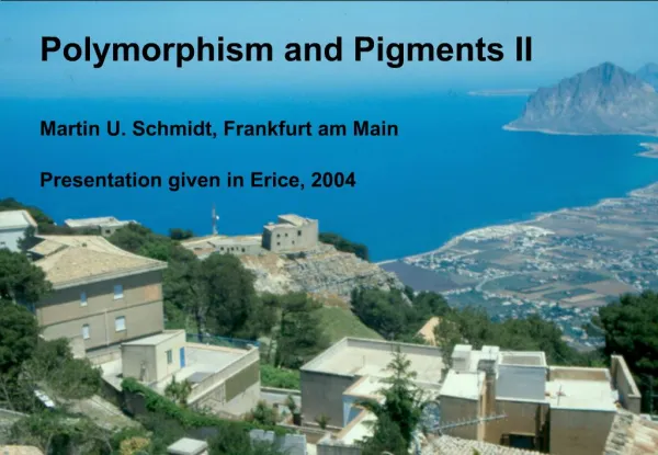 Vortrag, Erice, 2004