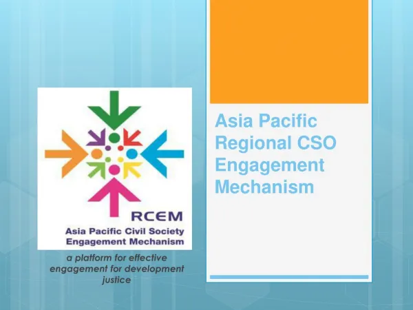 Asia Pacific Regional CSO Engagement Mechanism