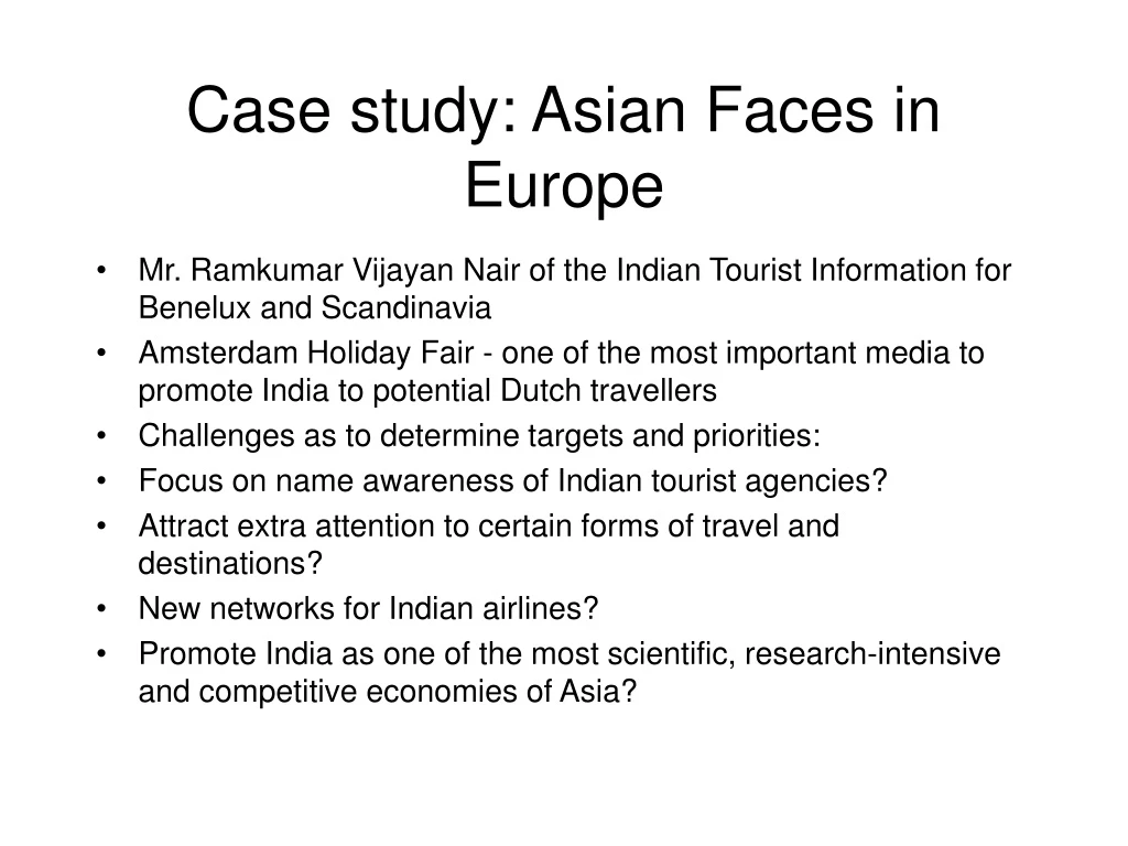 case study asian faces in europe