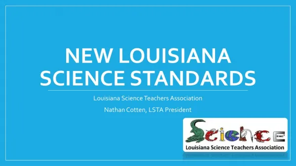 NEW Louisiana Science Standards