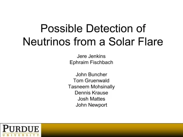 Possible Detection of Neutrinos from a Solar Flare