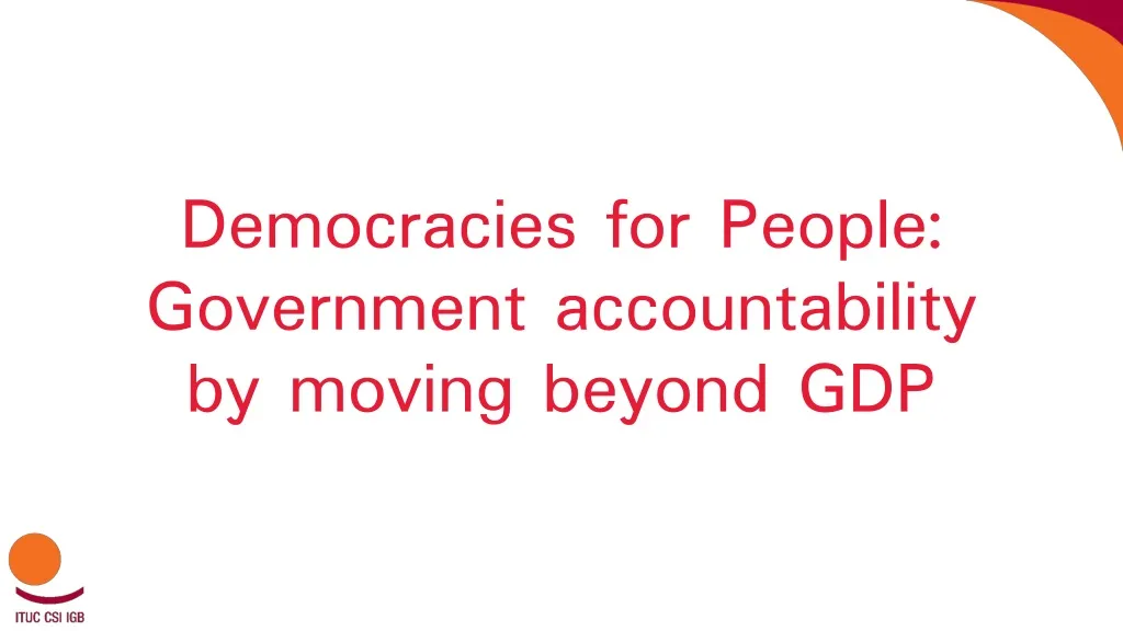 democracies for people government accountability by moving beyond gdp