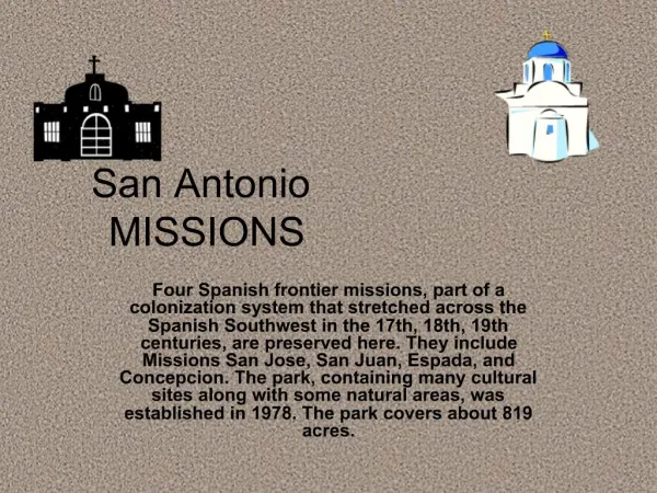 San Antonio MISSIONS