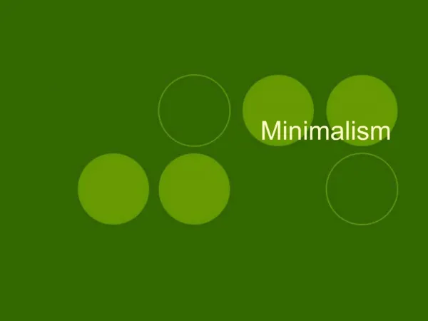 Minimalism