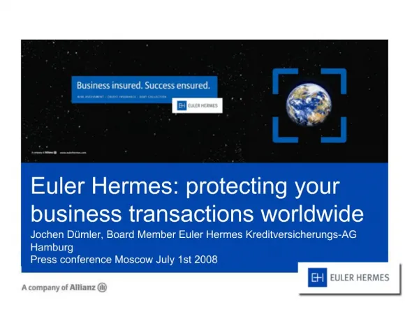 Euler Hermes: protecting your business transactions worldwide
