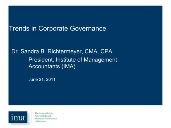 Trends in Corporate Governance