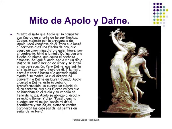 Mito de Apolo y Dafne.