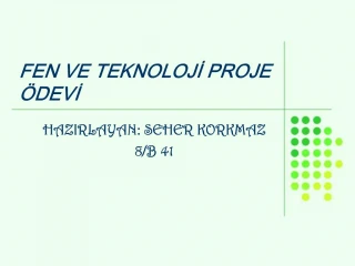 FEN VE TEKNOLOJI PROJE DEVI - slide 1