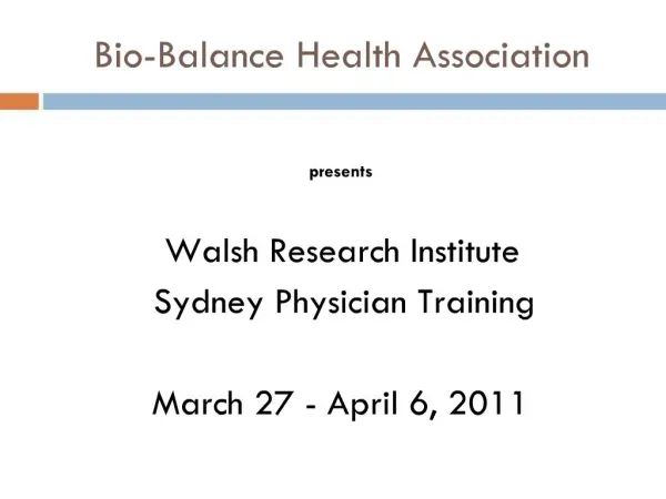 Bio-Balance Health Association