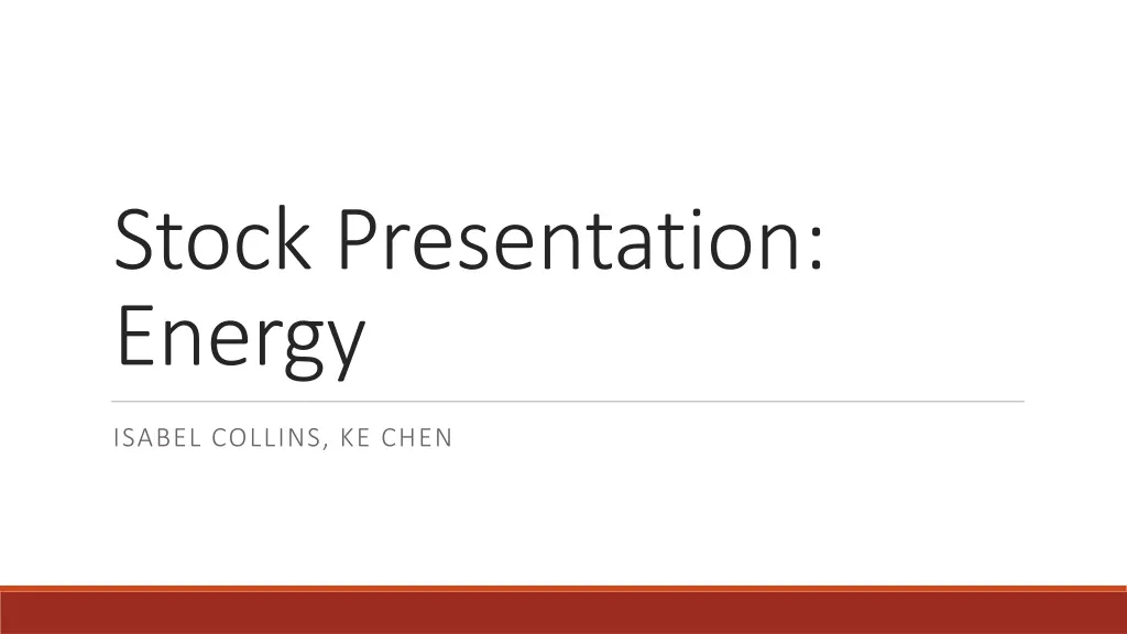 stock presentation energy