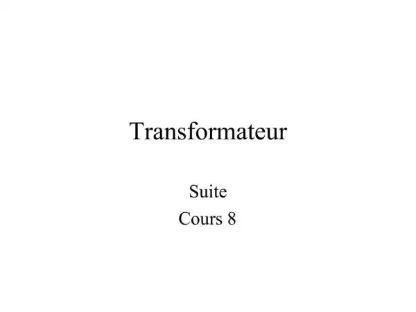 Transformateur