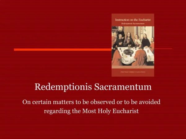 Redemptionis Sacramentum