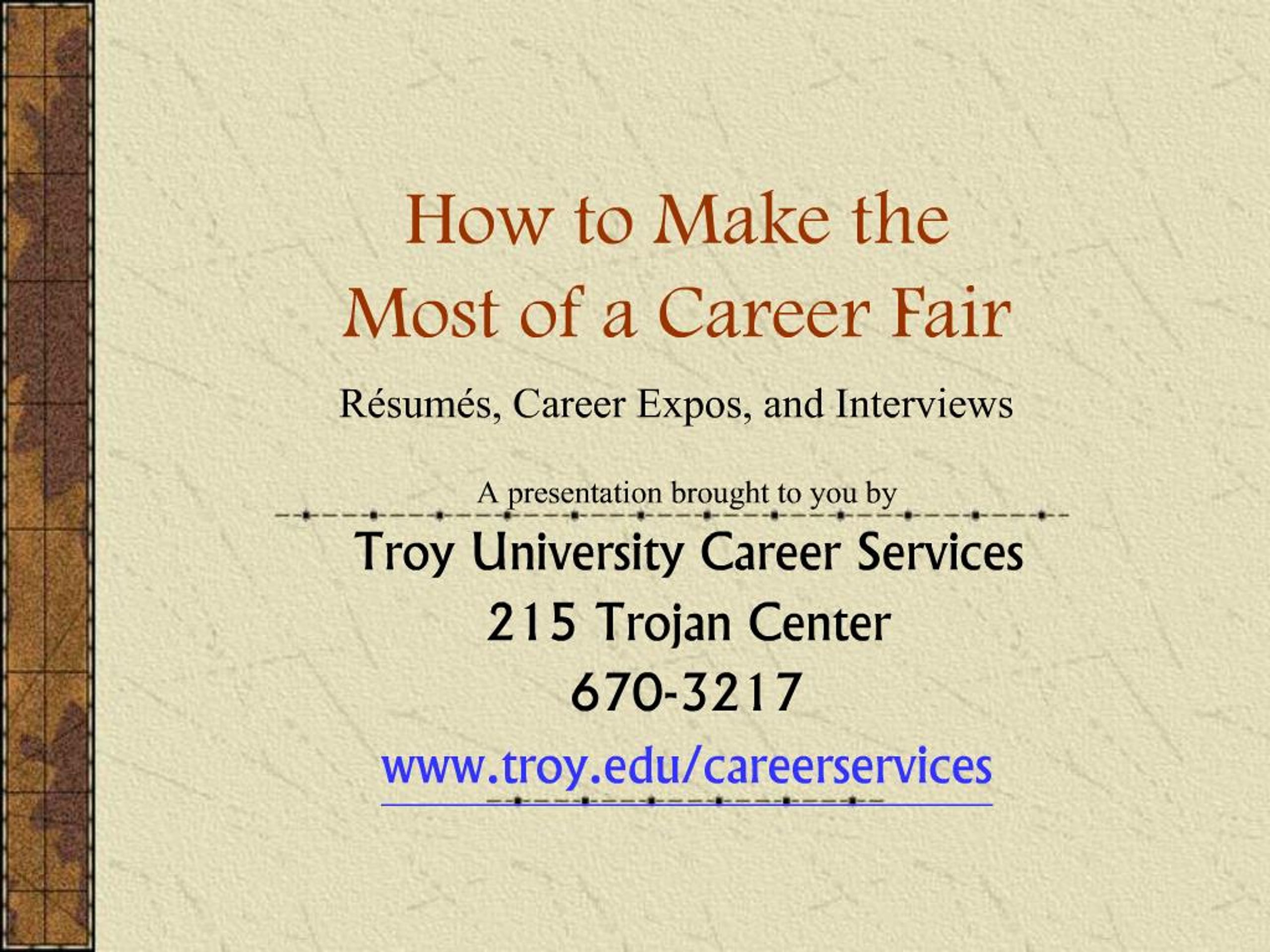 PPT - How to Make the Most of a Career Fair PowerPoint Presentation ...