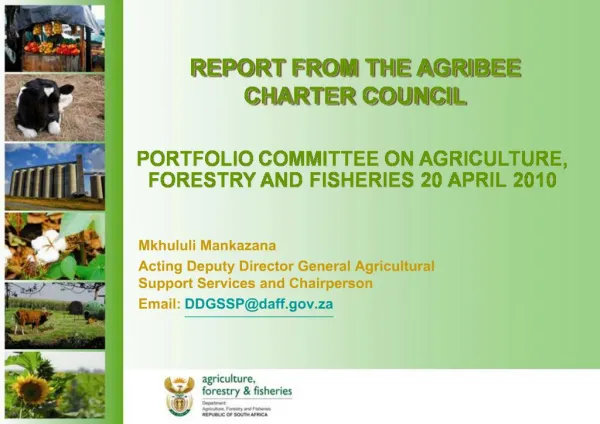 REPORT FROM THE AGRIBEE CHARTER COUNCIL