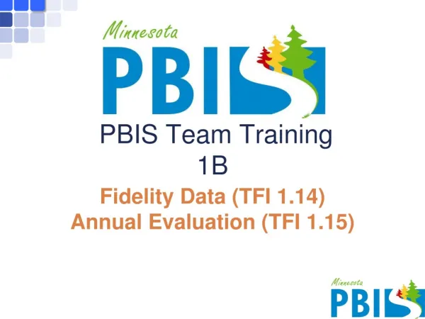 PBIS Team Training 1B