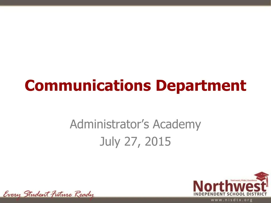 communications department