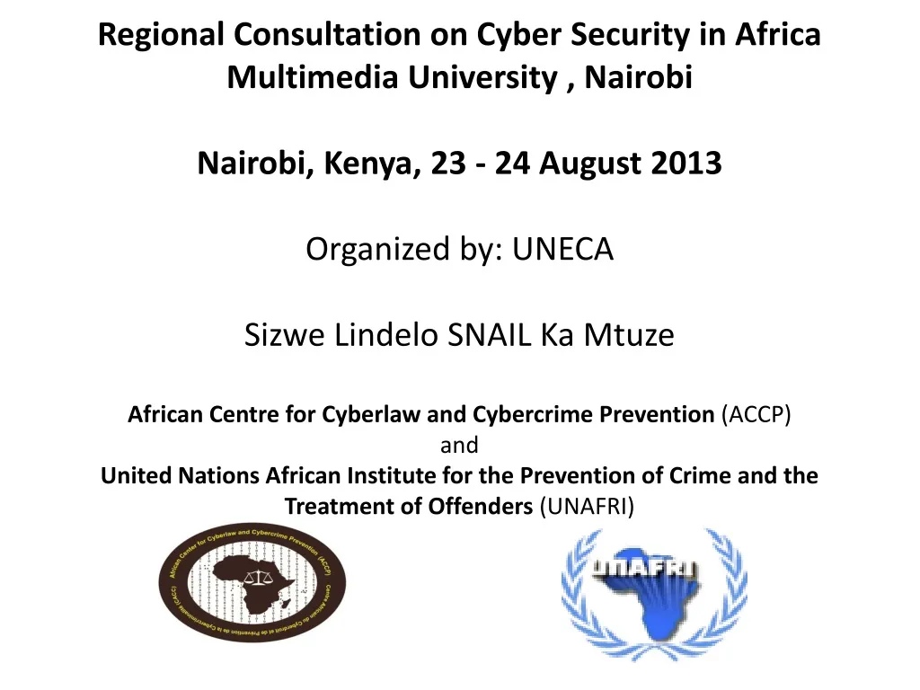 regional consultation on cyber security in africa