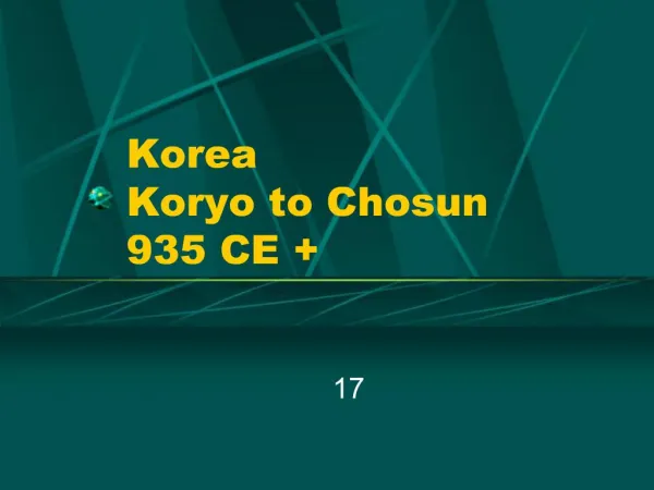 Korea Koryo to Chosun 935 CE