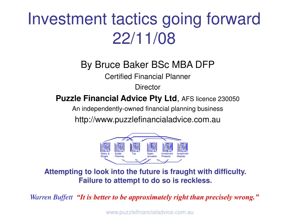 investment tactics going forward 22 11 08