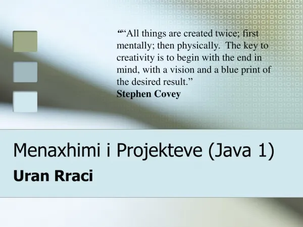 Menaxhimi i Projekteve (Java 1)