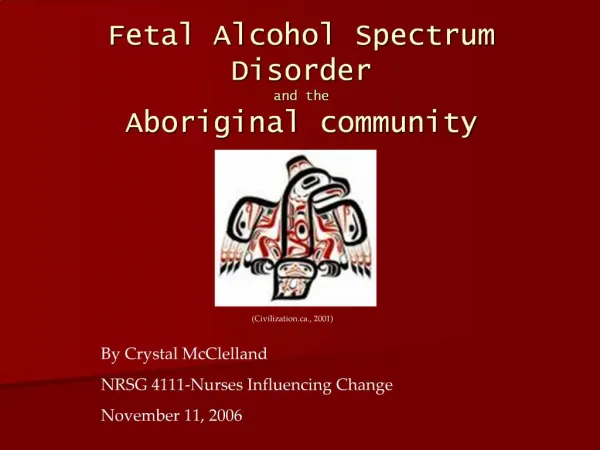 Fetal Alcohol Spectrum Disorder and the Aboriginal community