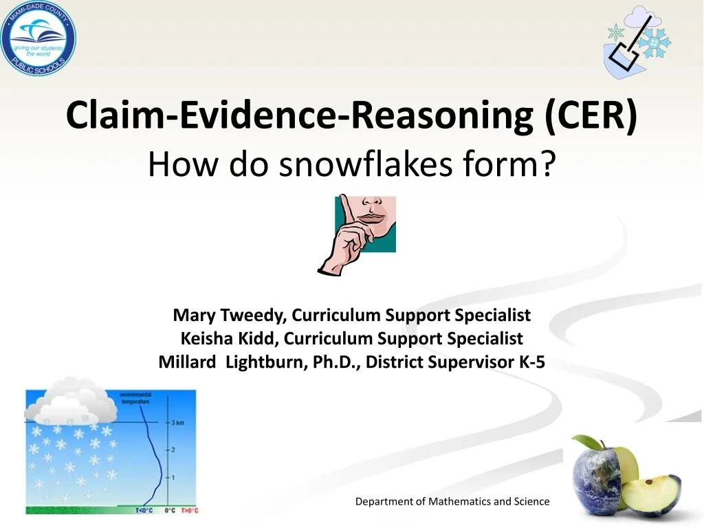 claim evidence reasoning cer how do snowflakes form