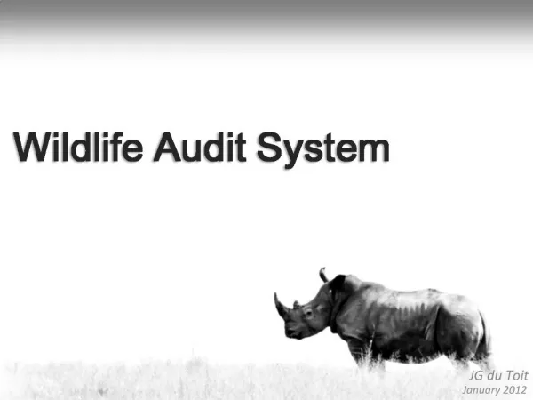 Wildlife Audit System