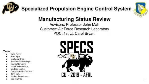 Specialized Propulsion Engine Control System