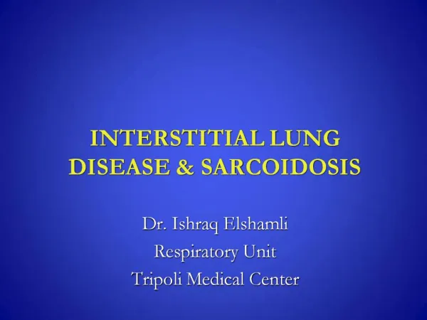 INTERSTITIAL LUNG DISEASE SARCOIDOSIS