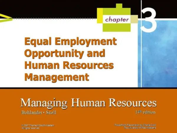 Equal Employment Opportunity and Human Resources Management