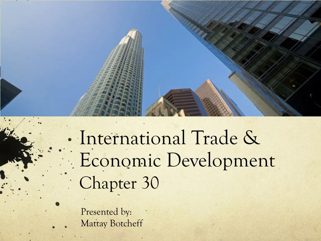 international trade economic development chapter 30